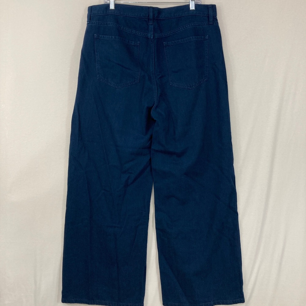 Wide Leg Dark Blue Women's Jeans - Picture 9 of 11